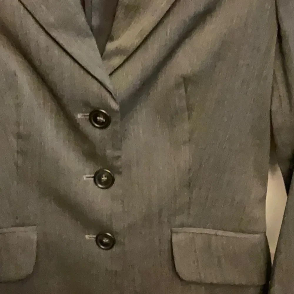 Vintage United Colors of Benetton, 3 Button Fitted Blazer, XS, Grey. Pockets!